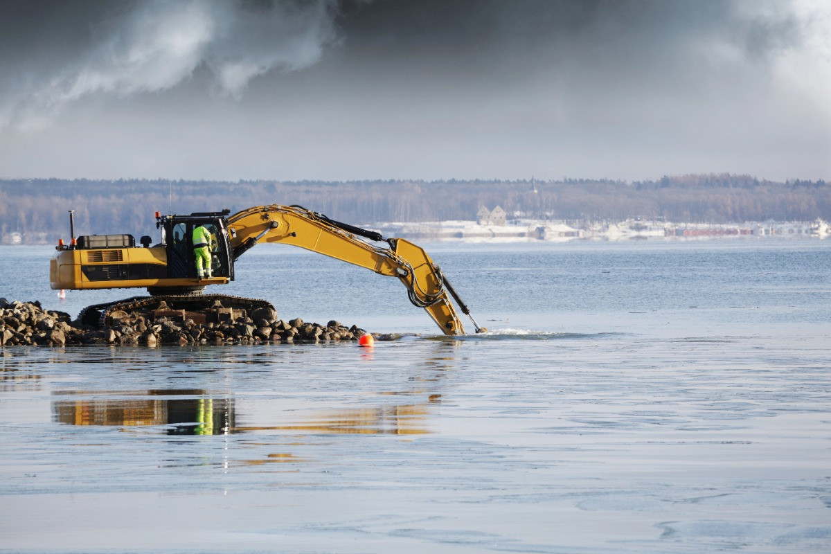 Case Amphibious Excavators